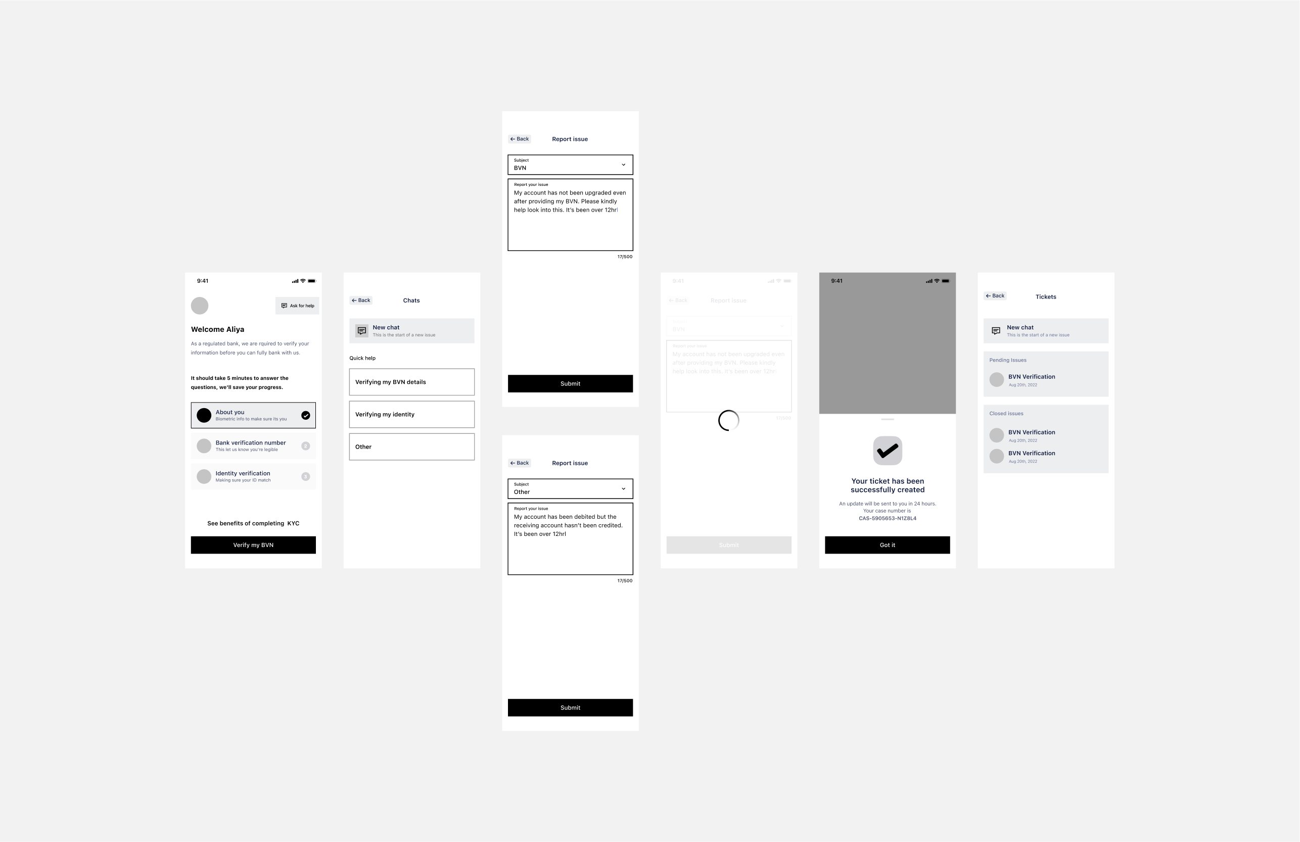 gomoney registration wireframes