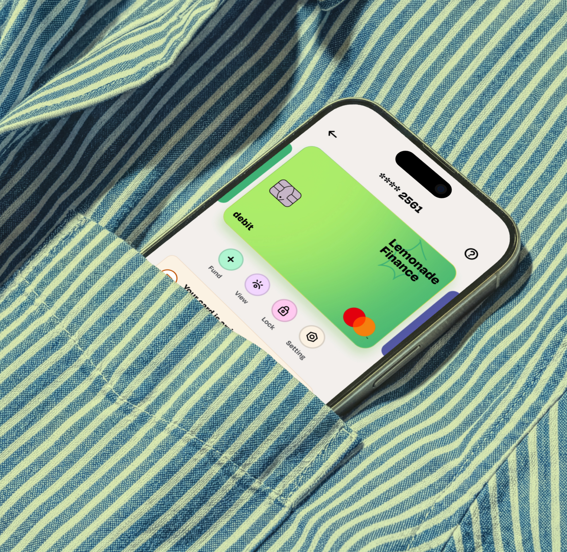 Lemfi card in pocket