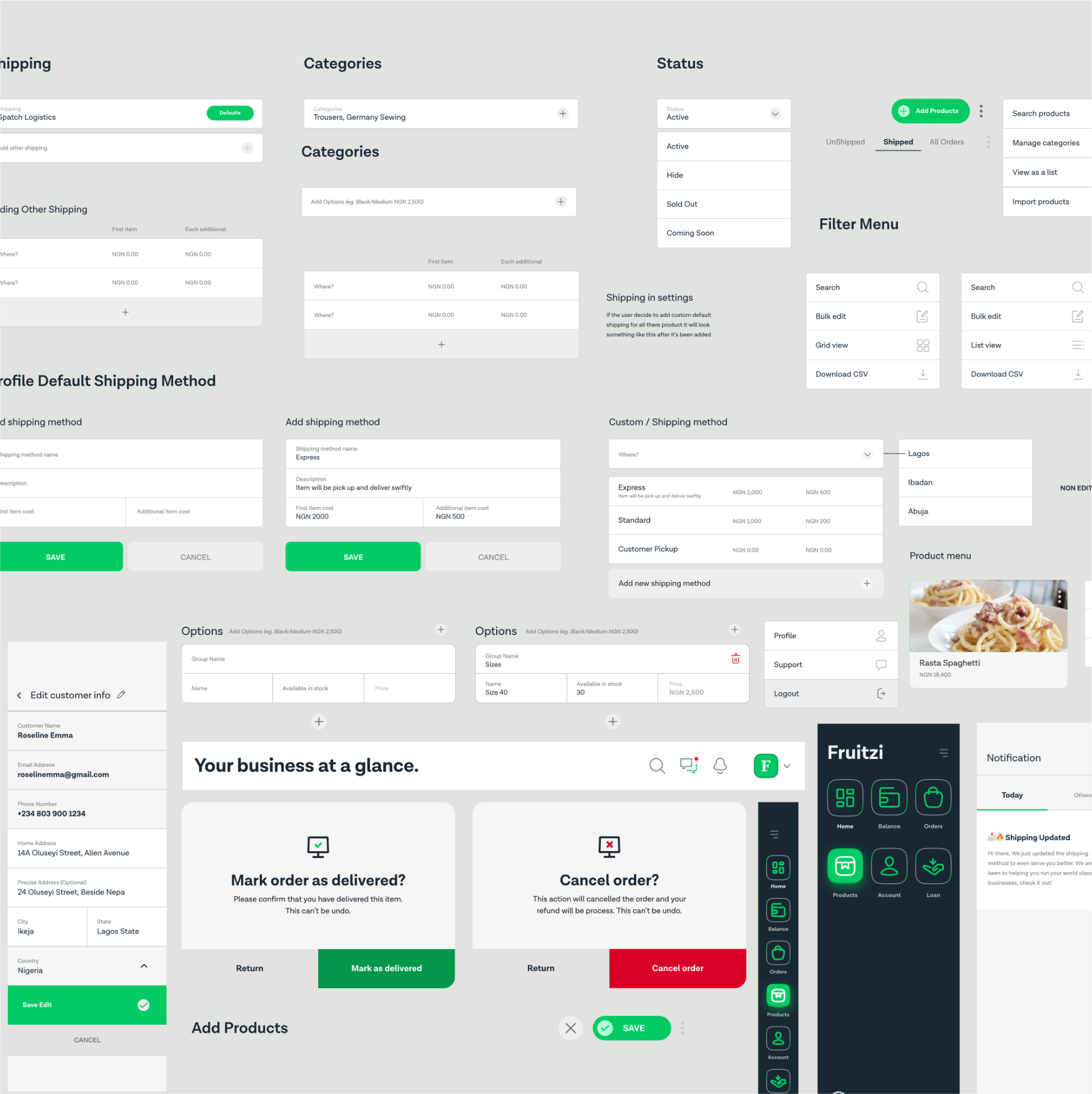 Mezovest dashboard screens